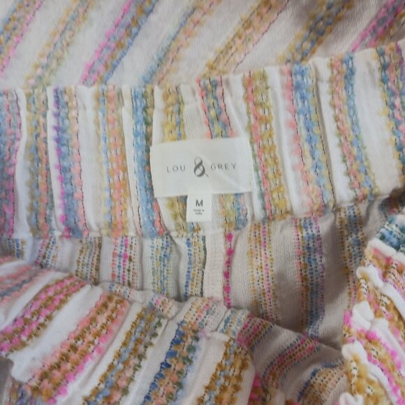 Lou & Grey, Rainbow Stripe Shorts & Top, Selling As a Set, Summer, Med., Beachy - Picture 3 of 16
